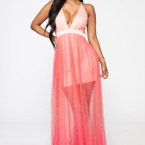 Fashion Nova "Walking On Clouds" Ombre Maxi Dress/SZ2XNWT - Picture 8 of 9